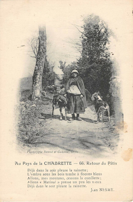 Carte postale ancienne Au Pays De La Chabrette Retour Du Patis