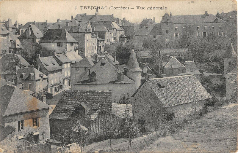 Carte postale ancienne Treignac Vue Generale à Treignac