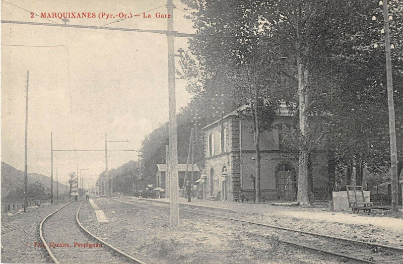 Carte postale ancienne Marquixanes La Gare à Marquixanes