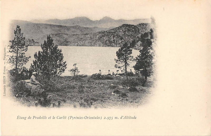 Carte postale ancienne Etang De Pradeills Et Carlitte ( Dos Non Divise