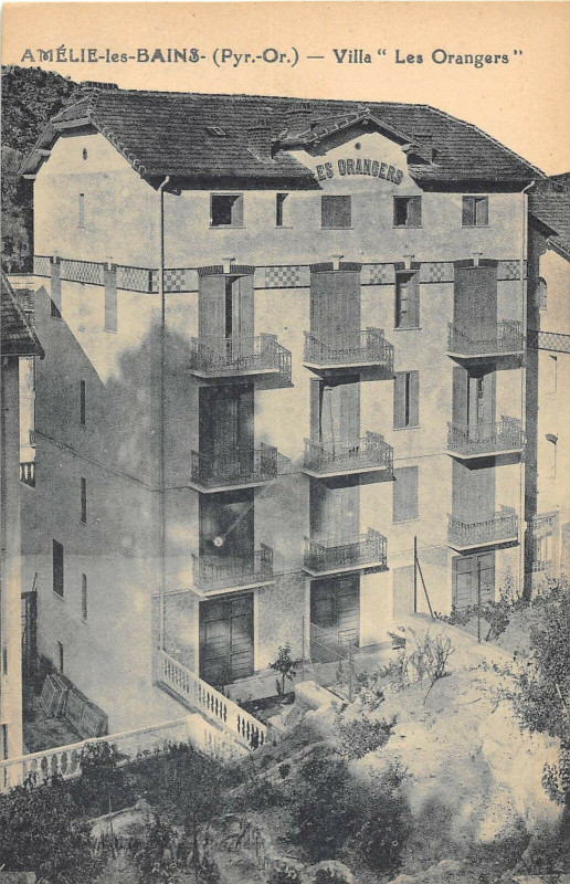 Carte postale ancienne Amelie Les Bains Villa Les Orangers