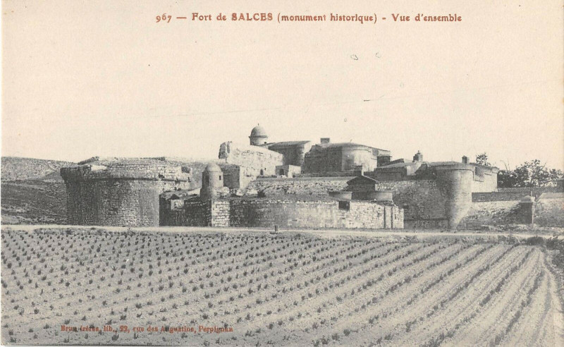 Carte postale ancienne Fort De Salses Vue D'Ensemble