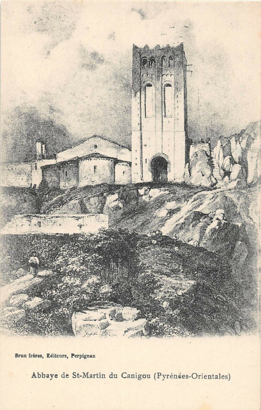 Carte postale ancienne Abbaye De Saint-Martin Du Canigou
