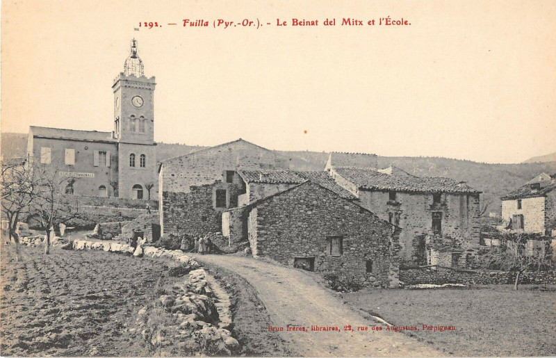 Carte postale ancienne Fuilla Le Beinat Del Mitx Et Ecole à Fuilla