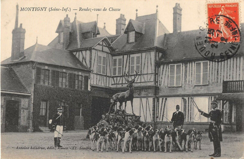 Carte postale ancienne Montigny Rendez Vous De Chasse à Montigny