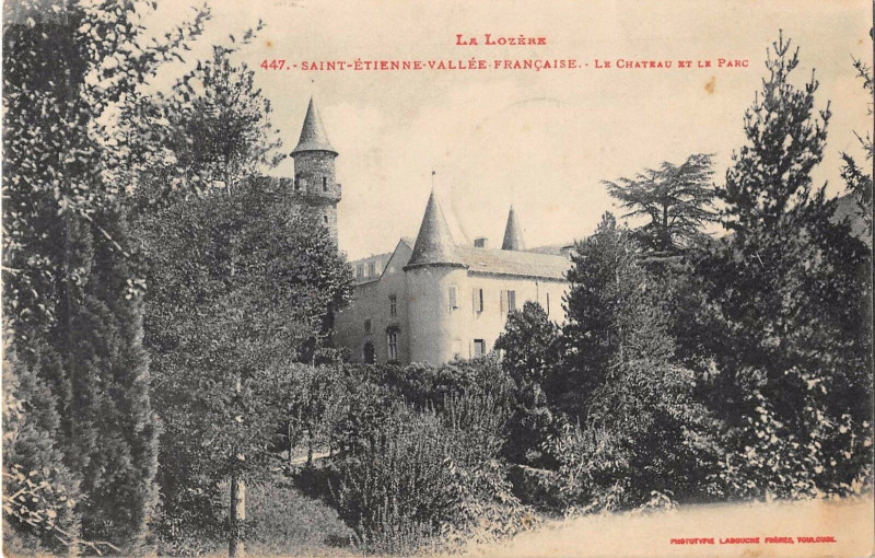 Carte postale ancienne Saint Etienne Vallee Francaise Le Chateau Et Le Parc