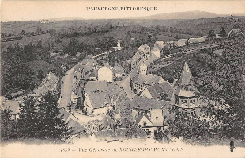 Carte postale ancienne Vue Generale De Rochefort Montagne à Rochefort-Montagne