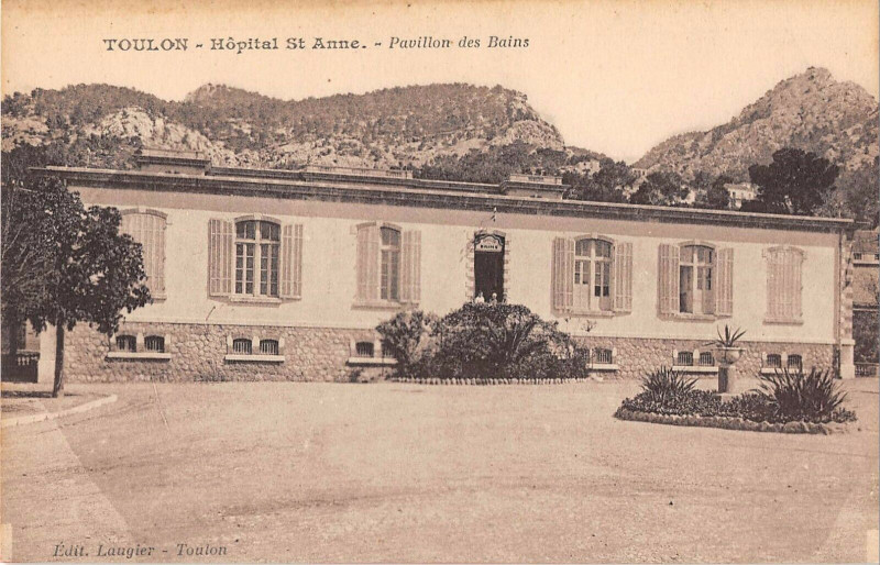 Carte postale ancienne Toulon Hopital Saint Anne Pavillon Des Bains à Toulon