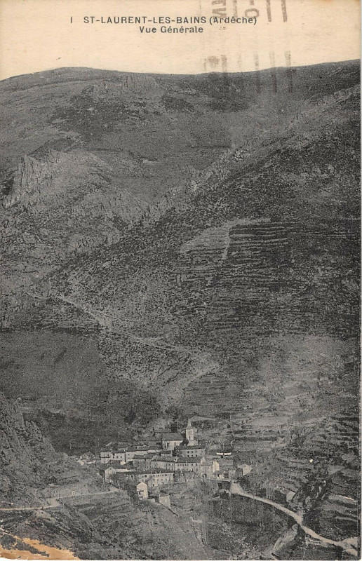 Carte postale ancienne Saint Laurent Les Bains Vue Generale
