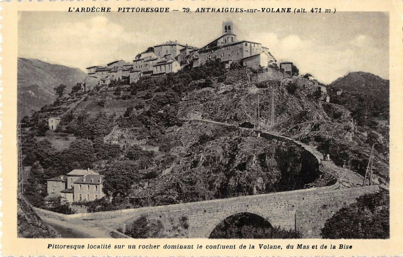Carte postale ancienne Antraigues Sur Volane