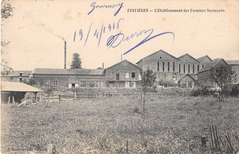 Carte postale ancienne Ferrieres L'Etablissement Des Fermiers Normands