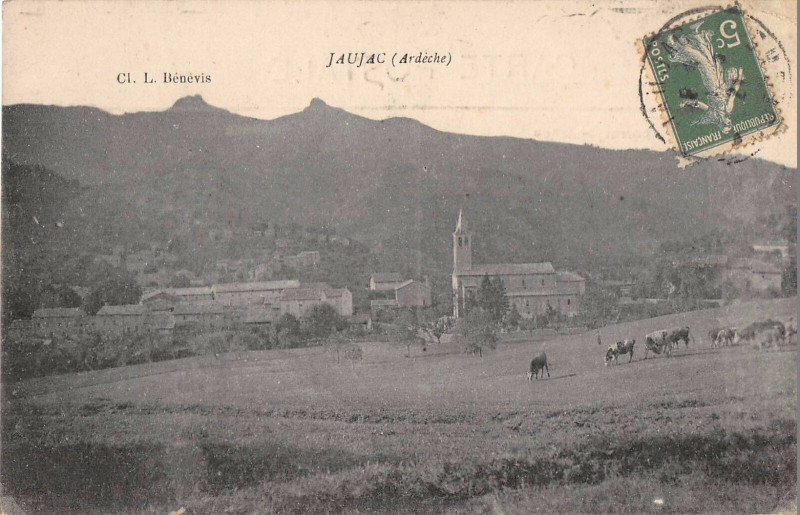 Carte postale ancienne Jaujac Ardeche à Jaujac