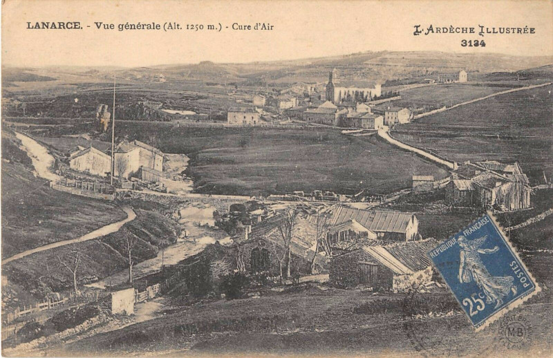 Carte postale ancienne Lanarce Vue Generale à Lanarce