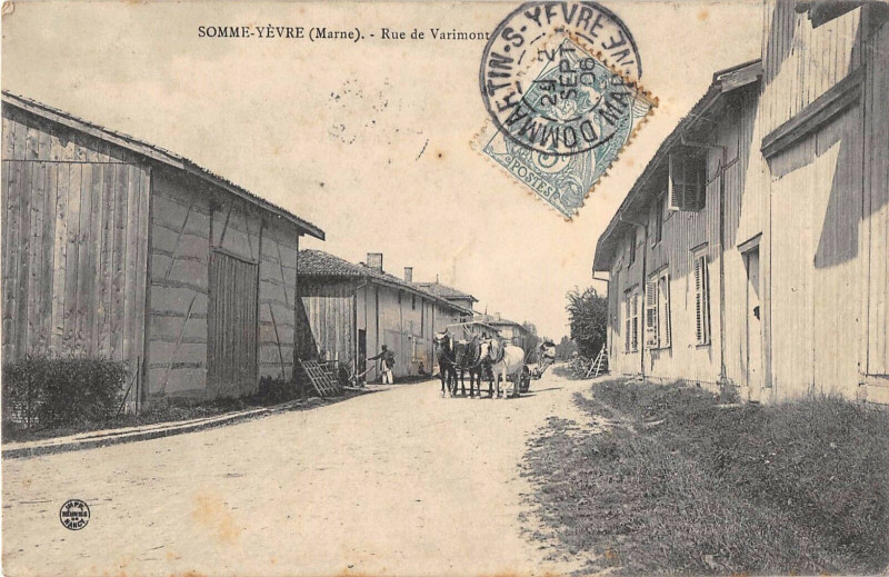 Carte postale ancienne Somme Yevre Rue De Varimont