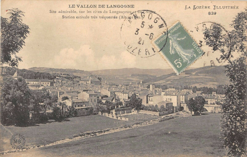Carte postale ancienne Le Vallon De Langogne à Langogne
