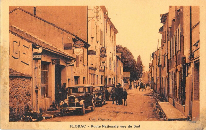 Carte postale ancienne Florac Route Nationale Vers Le Sud