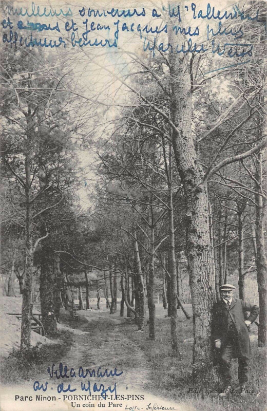 Carte postale ancienne Pornichet Les Bains Parc Ninon à Pornichet