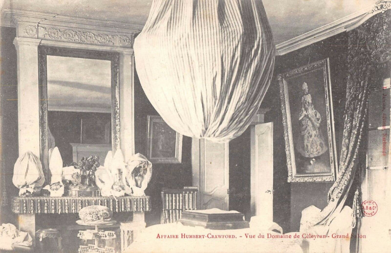 Carte postale ancienne Affaire Humbert Crawford Vue Du Domaine De Celeyran Grand Salon