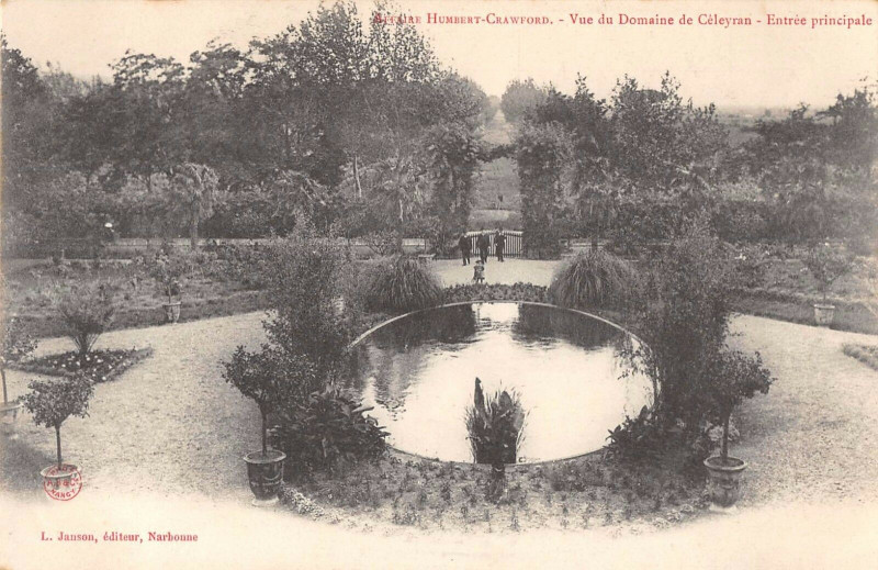 Carte postale ancienne Affaire Humbert Crawford Vue Du Domaine De Celeyran Entree Principale