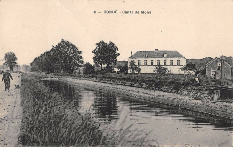 Carte postale ancienne Conde Canal De Mons