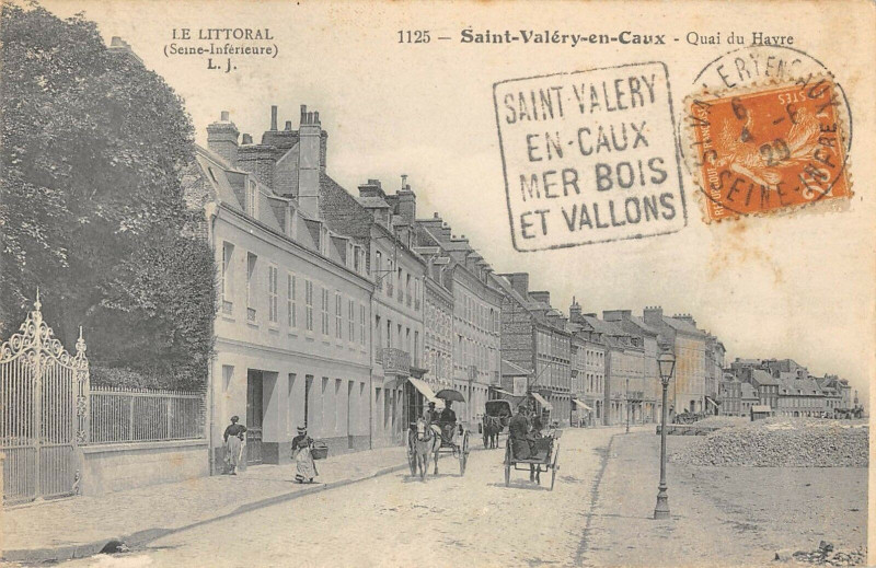 Carte postale ancienne Saint Valery En Caux Quai Du Havre à Ry