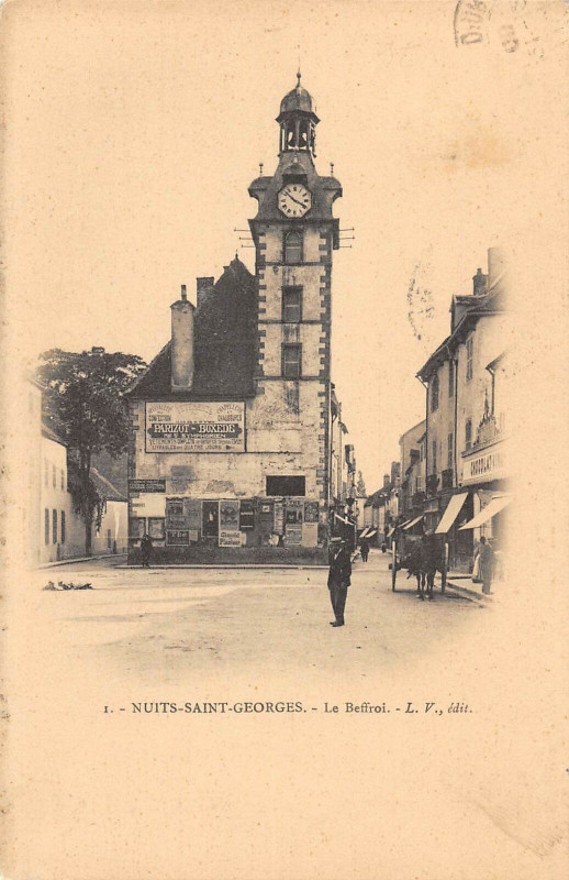 Carte postale ancienne Nuits Saint-Georges Le Beffroi (dos non divisé)