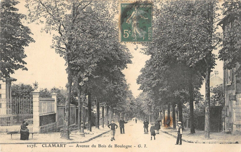 Carte postale ancienne Clamart Avenue Du Bois De Boulogne à Clamart