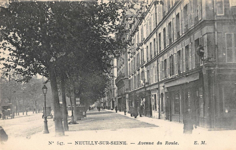 Carte postale ancienne Neuilly Sur Seine Avenue Du Roule à Neuilly-sur-Seine