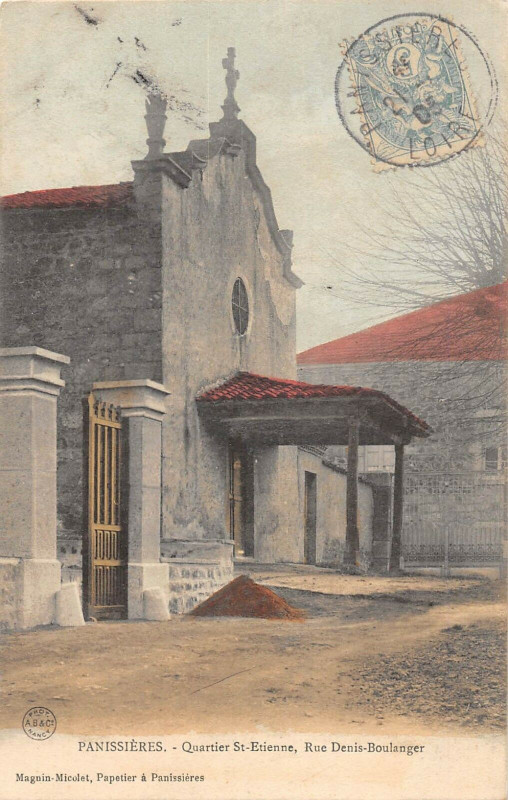 Carte postale ancienne Panissieres Quartier Saint Etienne Rue Denis Boulanger à Panissières
