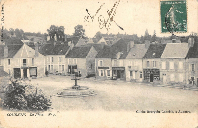Carte postale ancienne Courson La Place (dos non divisé)