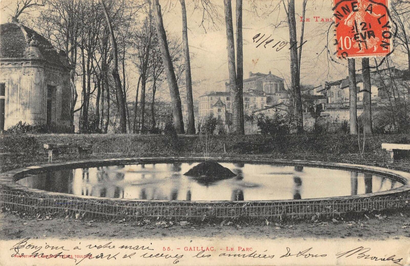 Carte postale ancienne Gaillac Le Parc à Gaillac
