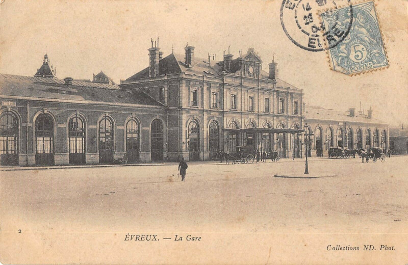 Carte postale ancienne Evreux La Gare à Évreux