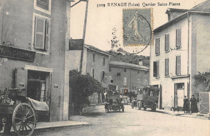 Carte postale ancienne Renage Quartier Saint Pierre à Renage