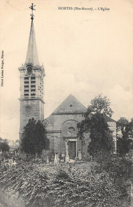Carte postale ancienne Hortes L'Eglise
