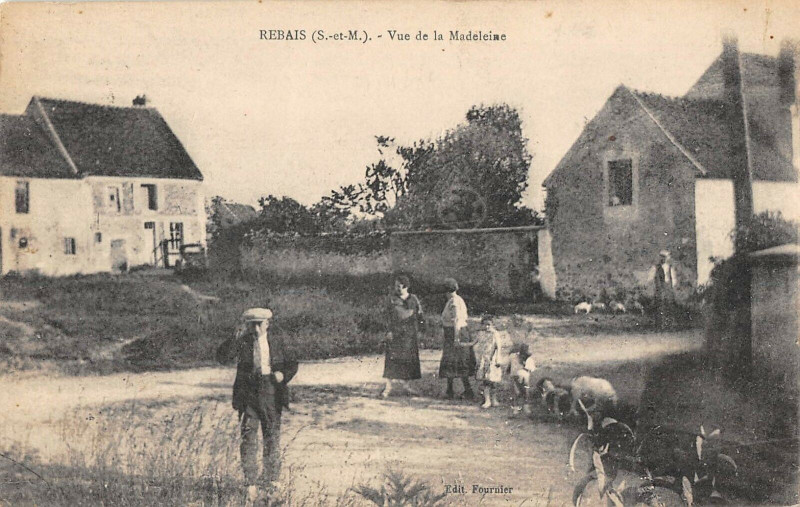 Carte postale ancienne Rebais Vue De La Madeleine à Rebais