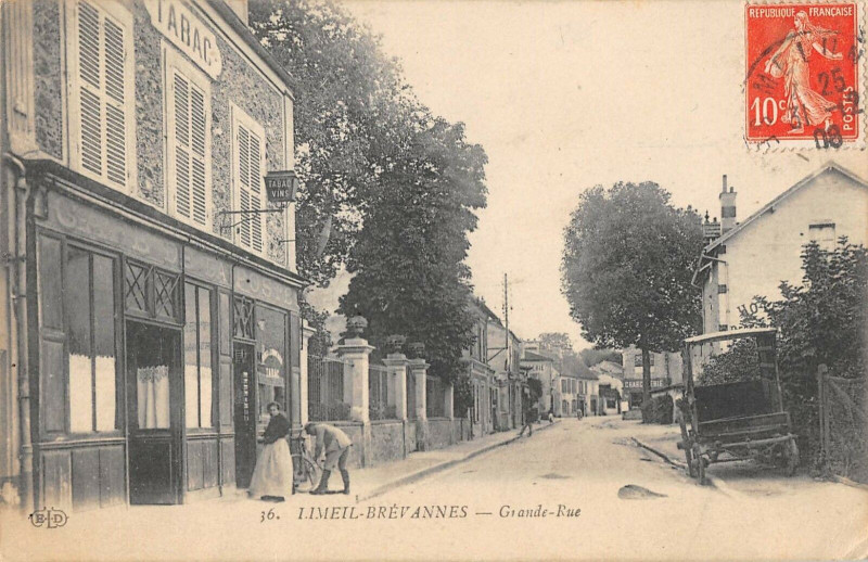 Carte postale ancienne Limeil Brevannes Grande Rue