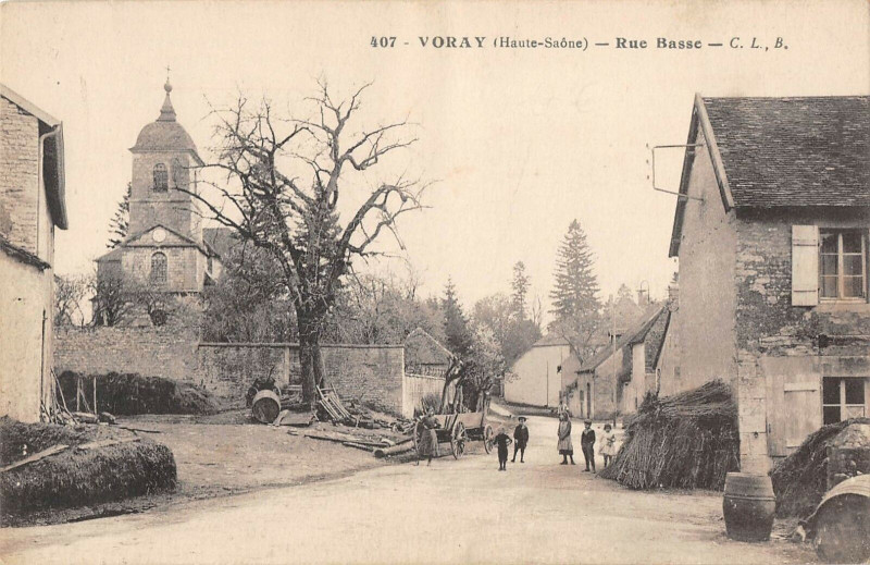 Carte postale ancienne Voray Rue Basse
