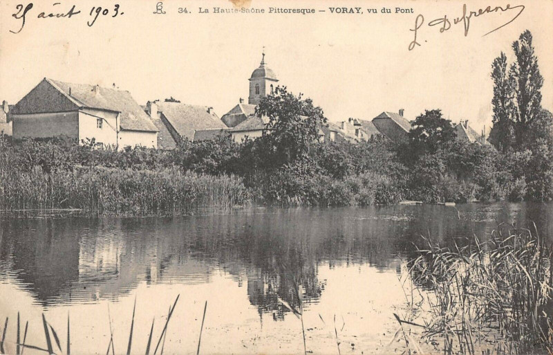 Carte postale ancienne Voray Vue Du Pont