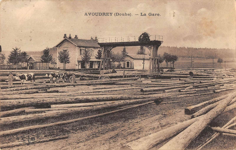 Carte postale ancienne Avoudrey La Gare à Avoudrey
