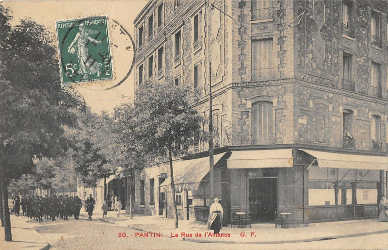 Carte postale ancienne Pantin La Rue De L'Alliance à Pantin
