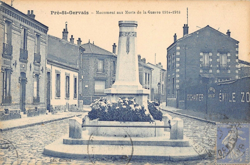 Carte postale ancienne Pre Saint Gervais Monument Aux Morts