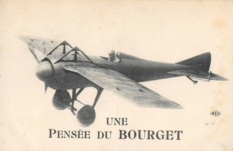 Carte postale ancienne Une Pensee Du Bourget Avion