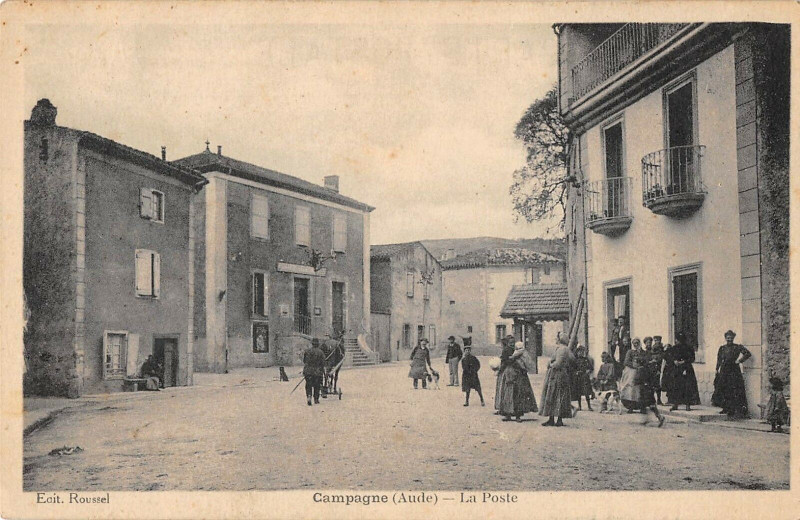 Carte postale ancienne Campagne Sur Aude La Poste à Campagne-sur-Aude