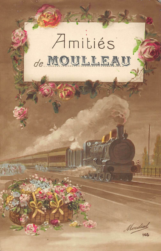 Carte postale ancienne Amities Du Moulleau Train