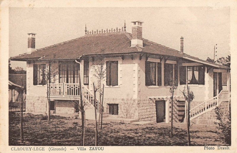 Carte postale ancienne Clouey Lege Villa Zayou (cliché rare
