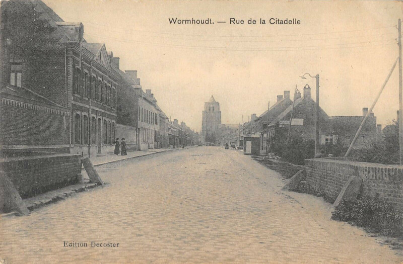 Carte postale ancienne Wormhoudt Rue De La Citadelle