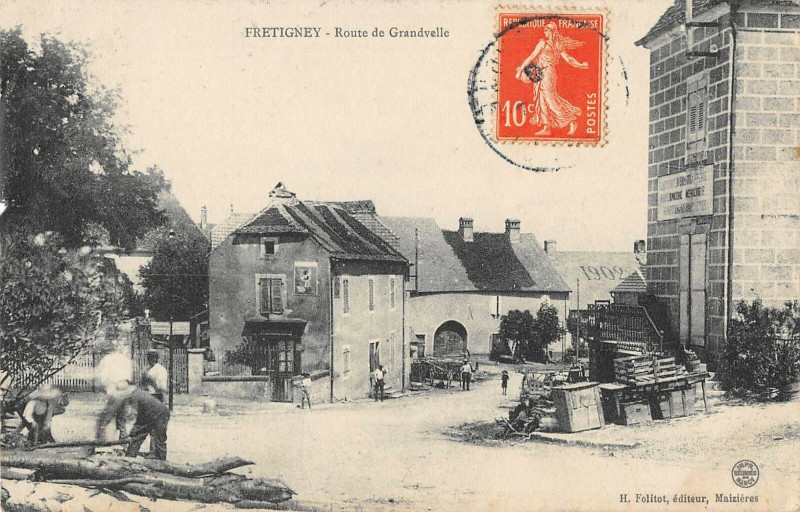 Carte postale ancienne Fretigney Route De Grandvelle
