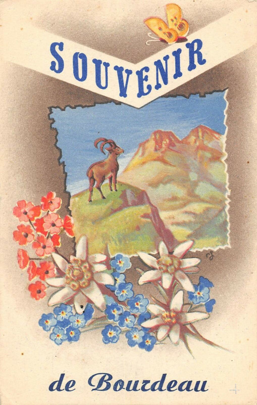 Carte postale ancienne Souvenir De Bourdeau à Bourdeau
