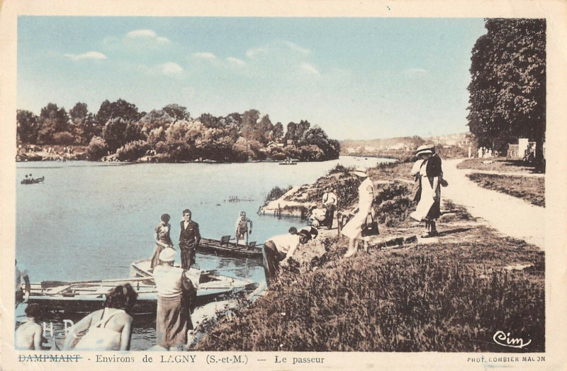 Carte postale ancienne Dampmart Env.de Lagny Le Passeur à Dampmart