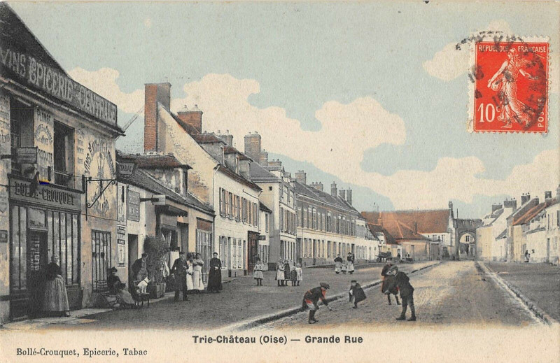 Carte postale ancienne Trie Chateau Grande Rue